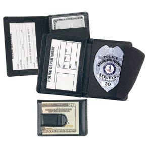 Strong Side Open Badge Case with Credit Card Slots 