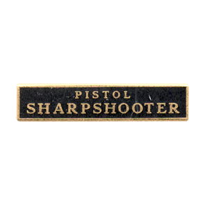 Blackinton Pistol Sharpshooter Marksmanship Bar A7099-B (1-1/2" x 5/16")
