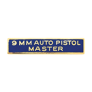 Blackinton 9mm Auto Pistol Master Marksmanship Bar A7614