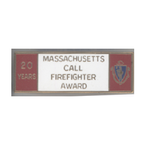 Blackinton Massachusetts 20 Year Call Firefighter Award A9846