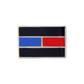 Thin Blue/Red Line Lapel Pin-Silver