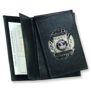 Strong Double ID Flip-Out Badge Case with Smart Card Window - Dress Leather
